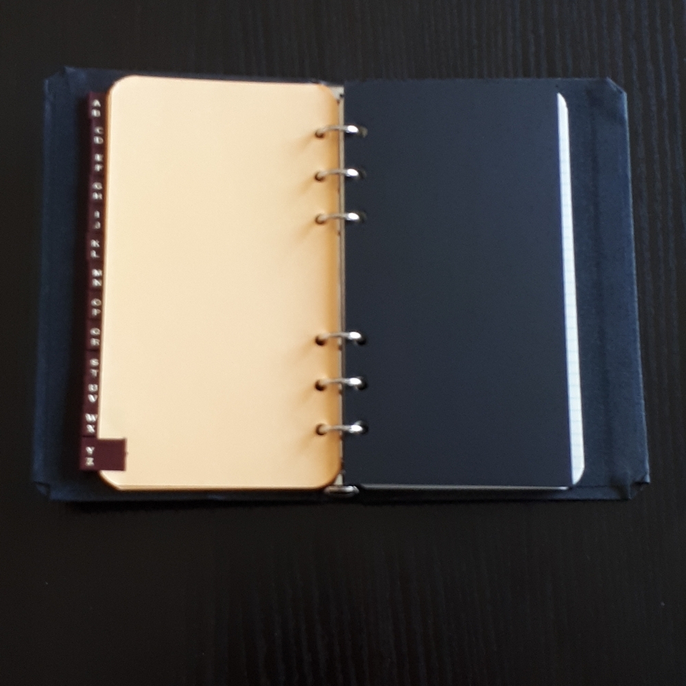 Vintage 6-Ring Address Book Planner A-Z Alphabetical Index Binder
